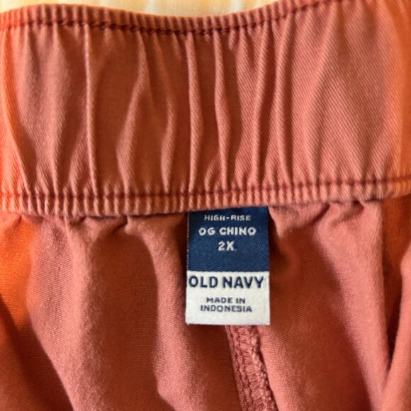 Old Navy High Waisted OG Chino Tapered Straight Pants Size 2XL Pink - Picture 4 of 6